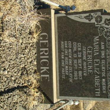 GERICKE Maria Elizabeth nee HURTER 1867-1963
