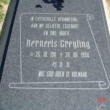 GREYLING Kerneels 1911-1994
