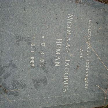 HUMAN Nicolaas Jacobus 1965-1988