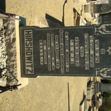 HIRSHOWITZ Nahman Julius -1931