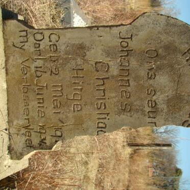 HITGE Johannes Christiaan 19??-1934