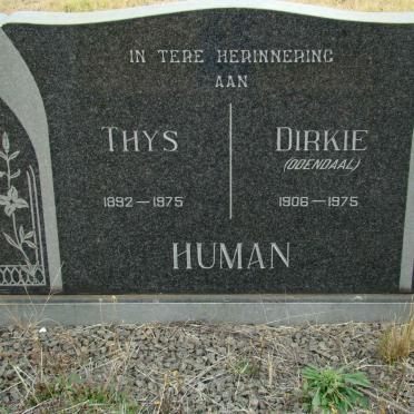 HUMAN Thys 1892-1975 &amp; Dirkie ODENDAAL 1906-1975