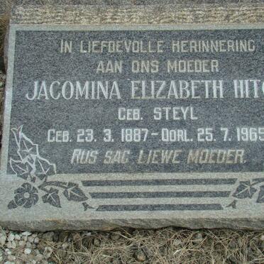 HITGE Jacomina Elizabeth nee STEYL 1887-1965
