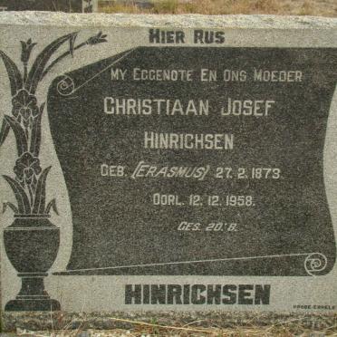 HINRICHSEN Christiaan Josef nee ERASMUS 1873-1958