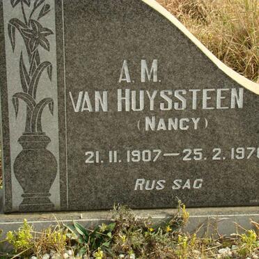 HUYSSTEEN A. M., van 1907-1976