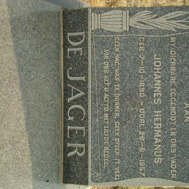 JAGER Johannes Hermanus, de 1890-1957