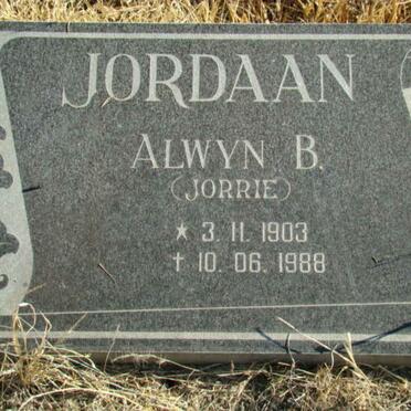JORDAAN Alwyn B. 1903-1988