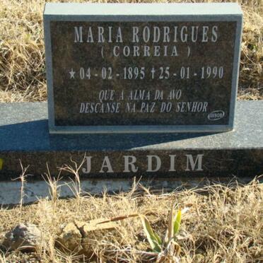 JARDIM Maria Rodrigues nee CORREIA 1895-1990