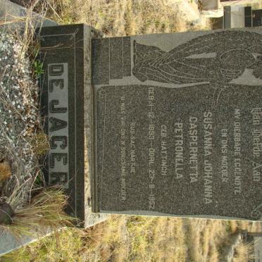 JAGER Susanna Johanna Caspernetta Petronella, de nee HATTINGH 1893-1952