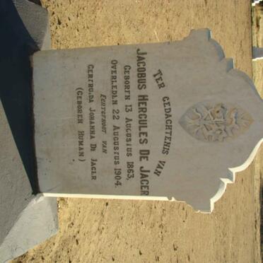 JAGER Jacobus Hercules, de 1863-1904