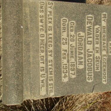 JORDAAN Dewald Jacobus 1897-1934