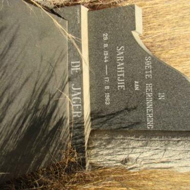 JAGER Sarahtjie, de 1944-1963