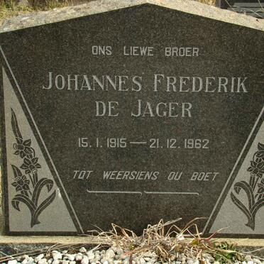 JAGER Johannes Frederik, de 1915-1962