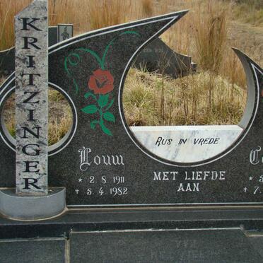 KRITZINGER Louw 1911-1982 &amp; Corrie 1918-2003