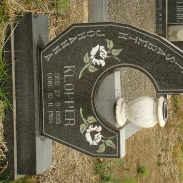 KLOPPER Elizabeth Johanna 1933-1984