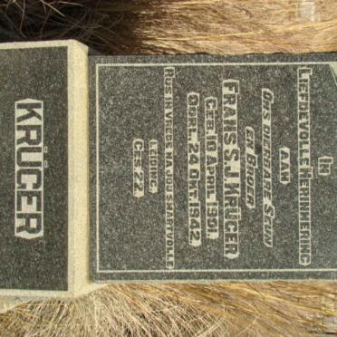 KRUGER Frans S.J. 1901-1942