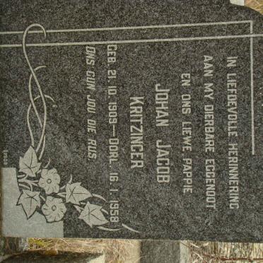KRITZINGER Johan Jacob 1909-1958