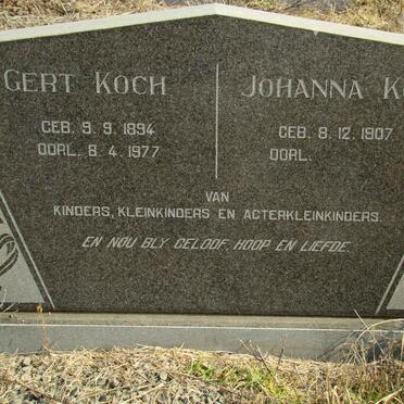 KOCH Gert 1894-1977 &amp; Johanna 1907-
