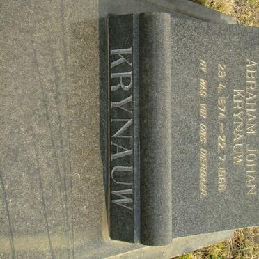 KRYNAUW Abraham Johan 1874-1968