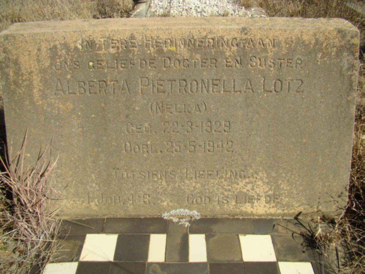 LOTZ  Alberta Pietronella 1929-1942