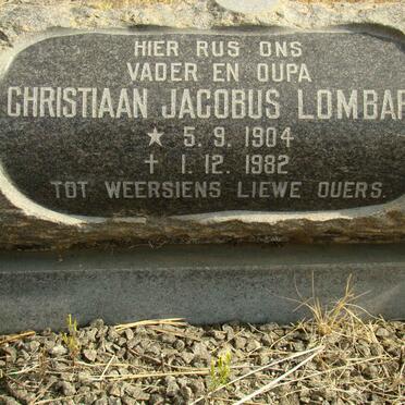 LOMBARD Christiaan Jacobus 1904-1982