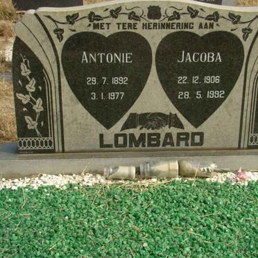 LOMBARD Antonie 1892-1877 &amp; Jacoba 1906-1992