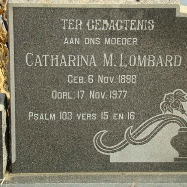 LOMBARD Catharina M. 1898-1977