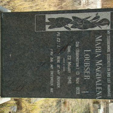 LOUBSER Maria Magdalena nee BODENSTEIN 1909-1948