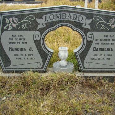 LOMBARD Hendrik J. 1920-1987 &amp; Danielina F. 1926-1985