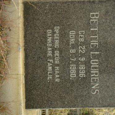 LOURENS Bettie 1896-1960