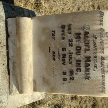McDULING Rachel Maria 1912-1918
