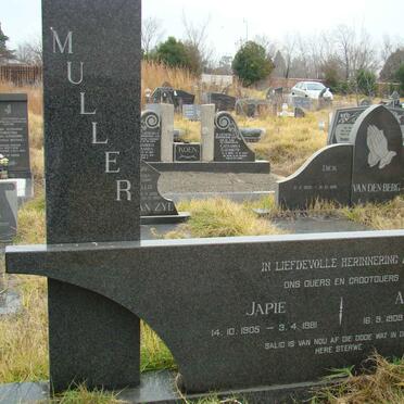 MULLER Japie 1905-1981 &amp; Anna 1909-1998