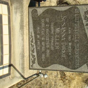 MULLER Susanna Dirkie nee PRINSLOO 1886-1964