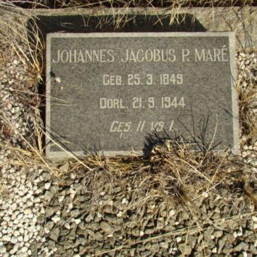 MARE Johannes Jacobus P. 1849-1944
