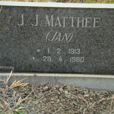 MATTHEE J.J. 1913-1980