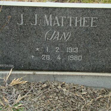 MATTHEE J.J. 1913-1980