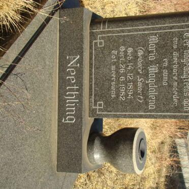 NEETHLING Maria Magdalena nee SMART 1894-1982