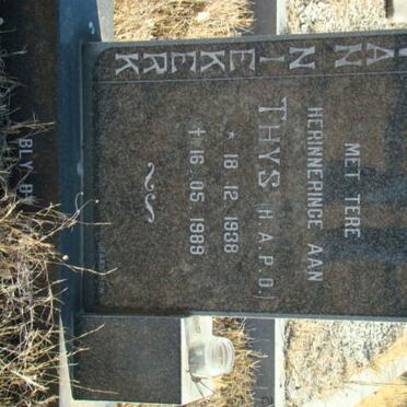 NIEKERK H.A.P.D., van 1938-1989