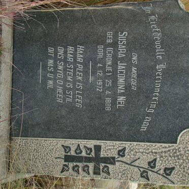 NEL Susara Jacomina nee CRONJE 1888-1972