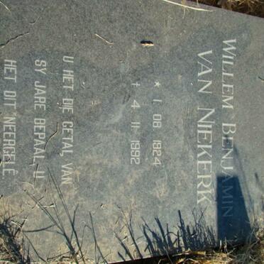 NIEKERK Willem Benjamin, van 1924-1992