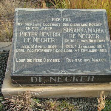 NECKER Pieter Hendrik, de 1884-1958 &amp; Susanna Maria VAN NIEKERK 1884-1969