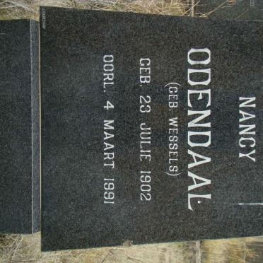 ODENDAAL Nancy nee WESSELS 1902-1991