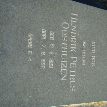 OOSTHUIZEN Hendrik Petrus 1923-1992