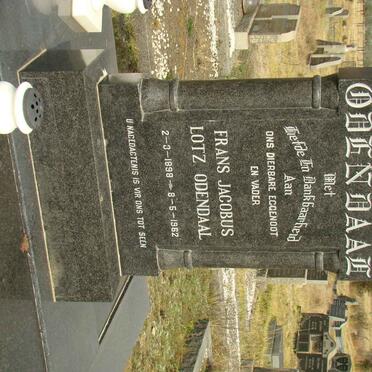 ODENDAAL Frans Jacobus Lotz 1898-1962