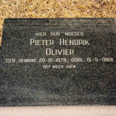 OLIVIER Pieter Hendrik nee HENNING 1879-1966