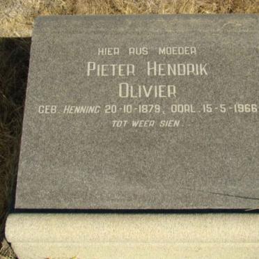 OLIVIER Pieter Hendrik nee HENNING 1879-1966