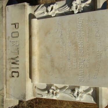 PORTWIG John Heinrich 1869-1937