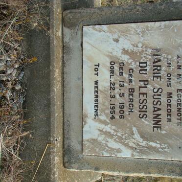 PLESSIS Marie Susanne, du nee BERGH 1906-1954