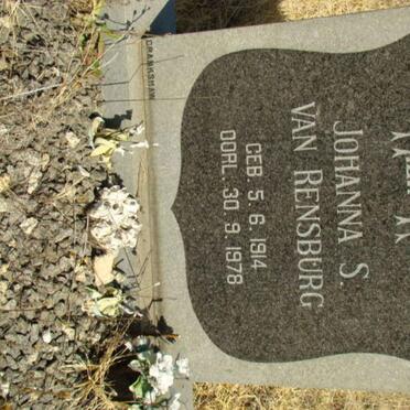 RENSBURG Johanna S., van 1914-1978