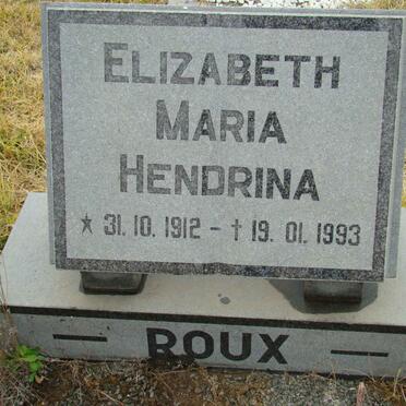 ROUX Elizabeth Maria Hendrina 1912-1993